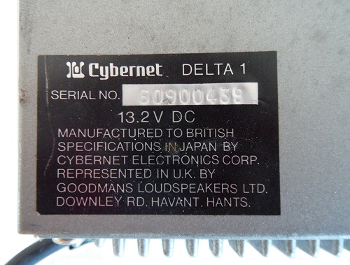 A picture of the Cybernet Delta 1 label