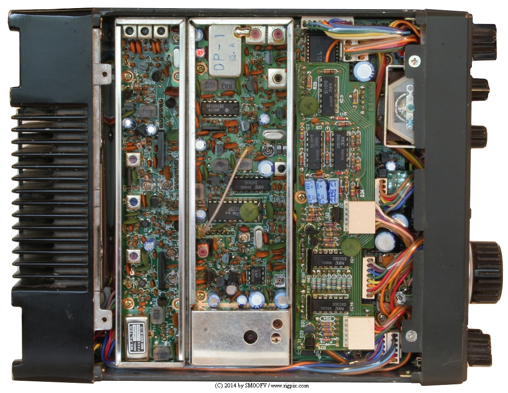 An inside top picture of Icom IC-260E