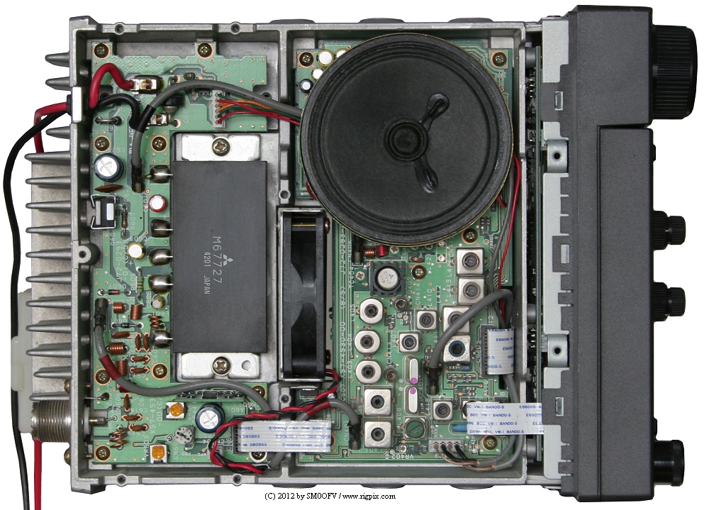 An inside top picture of Kenwood TM-255E