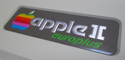 A picture of the Apple II Europlus badge