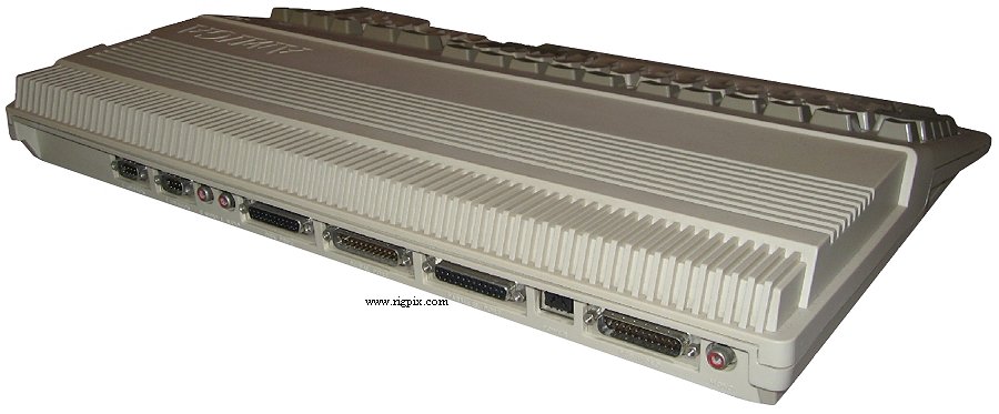 A rear picture of Commodore Amiga 500 ''A500'' (Code name ''Rock Lobster'')