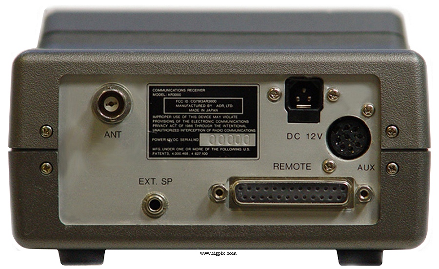A rear picture of AOR AR-3000
