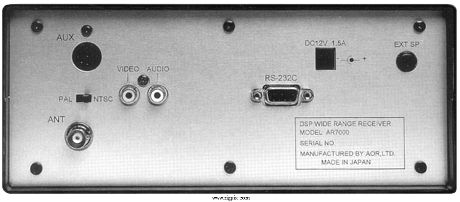 A rear picture of AOR AR-7000