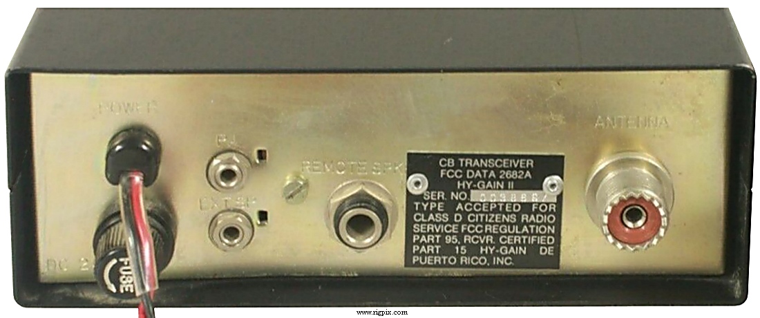 A rear picture of Hy-Gain II (2682A)