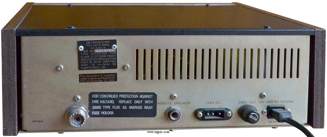 A rear picture of Hy-Gain IV (3084X)