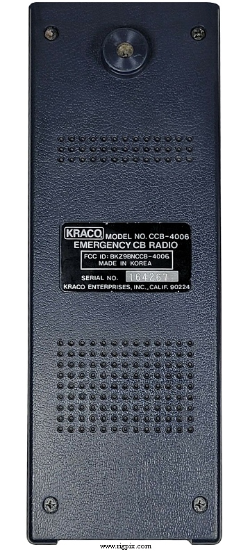 A rear picture of Kraco Mayday I (CCB-4006)