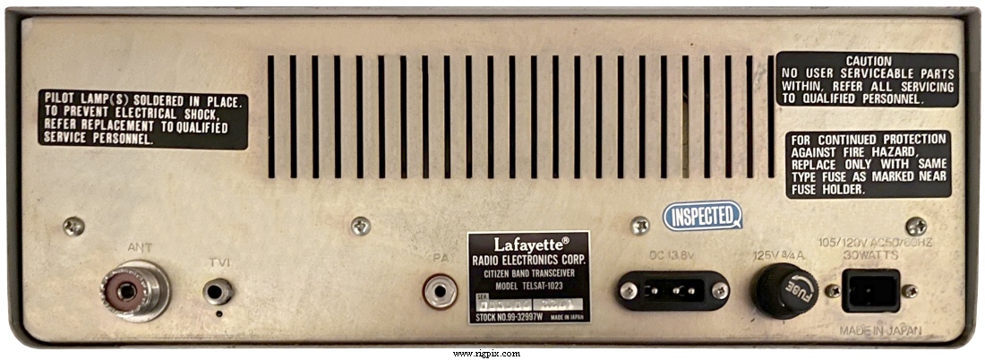 A rear picture of Lafayette Telsat-1023 (99-32997W)