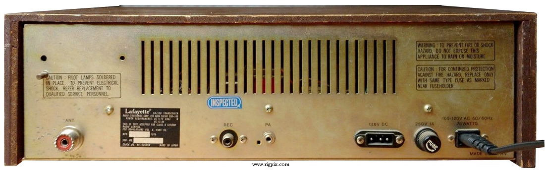 A rear picture of Lafayette Telsat SSB-100 (99-33060W)