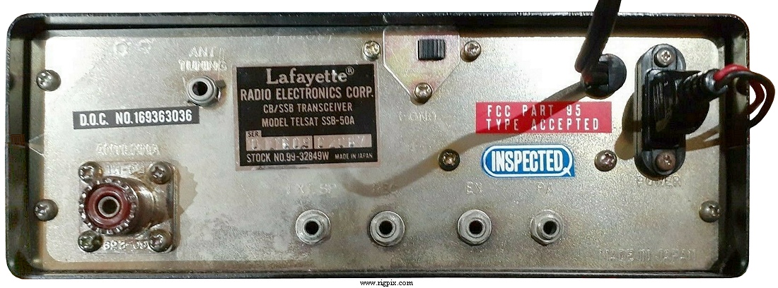 A rear picture of Lafayette Telsat SSB-50A (99-32849W)