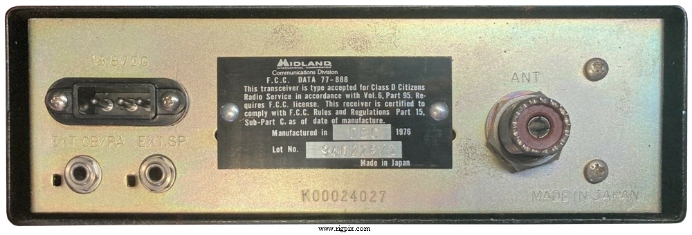 A rear picture of Midland 77-888