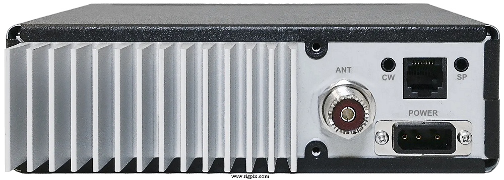 A rear picture of Midland 8001 Pro