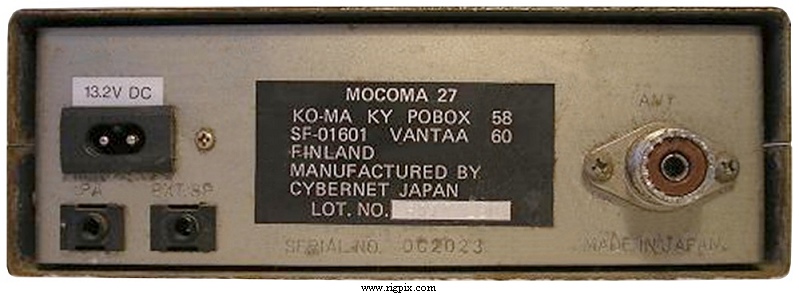A rear picture of Mocoma 27