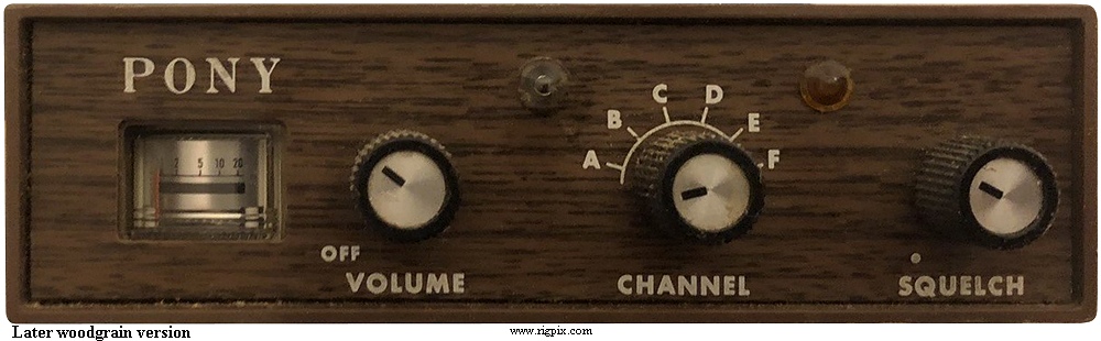 A picture of Pony CB-74 later woodgrain version
