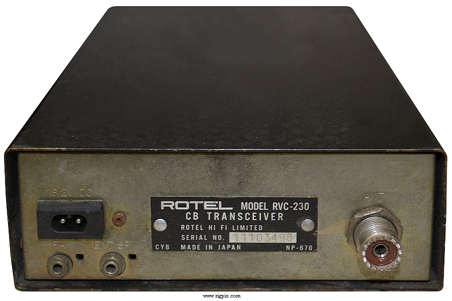 A rear picture of Rotel RVC-230