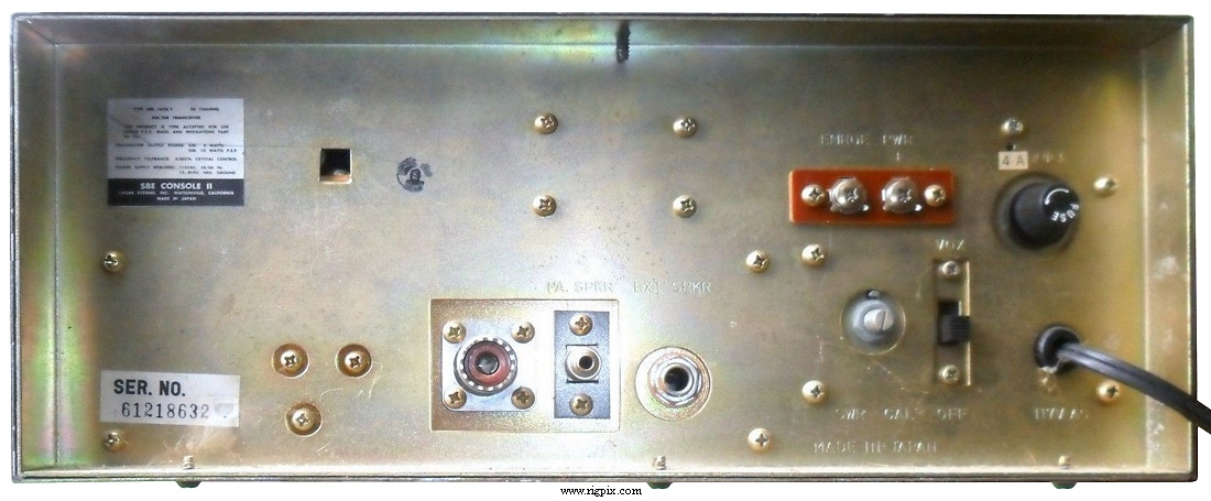 A rear picture of SBE Console II (SBE-16CB/T)