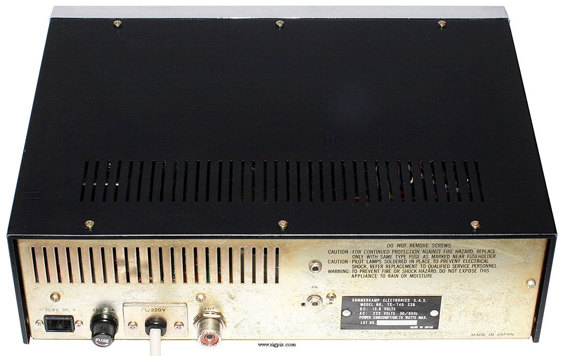 A rear picture of Sommerkamp TS-740 SSB