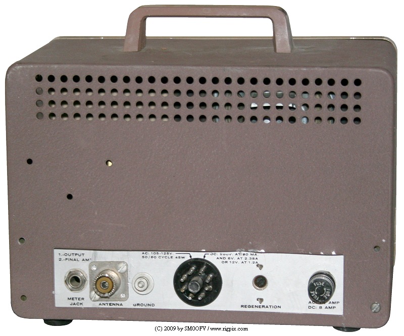A rear picture of Heathkit HW-29A ''The Sixer''