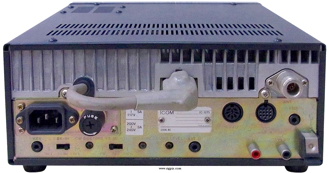 A rear picture of Icom IC-1275