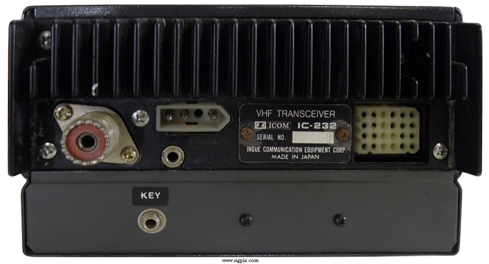 A rear picture of Icom IC-232