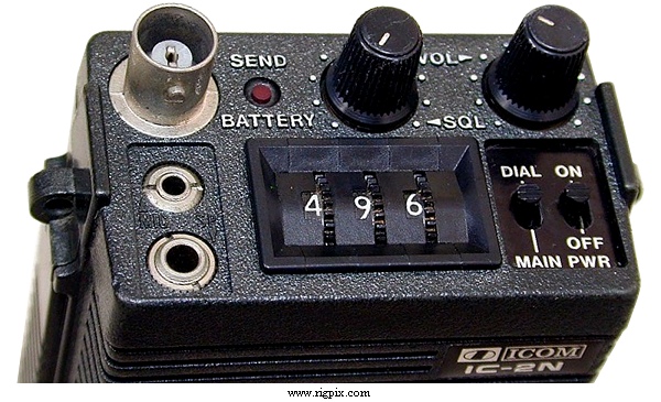 A top view picture of Icom IC-2N