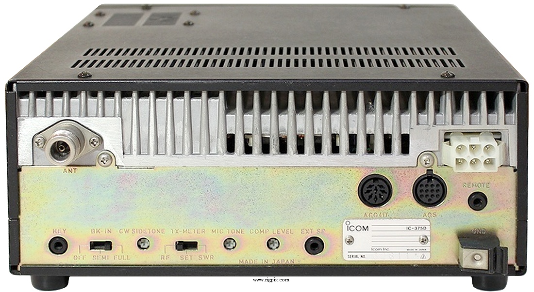 A rear picture of Icom IC-375D