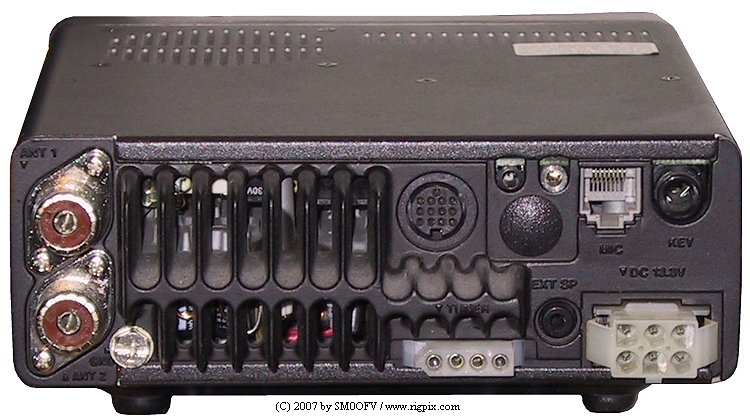 A rear picture of Icom IC-706MKII