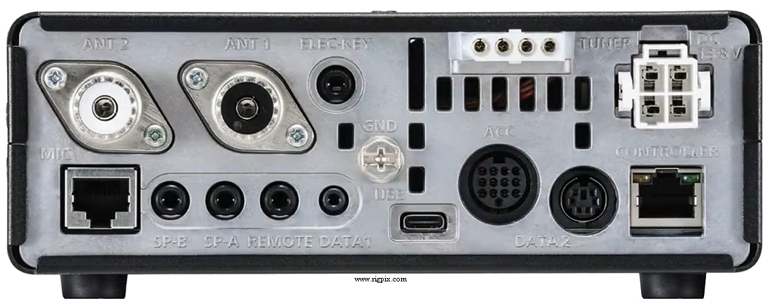 A rear picture of Icom IC-7110 main unit
