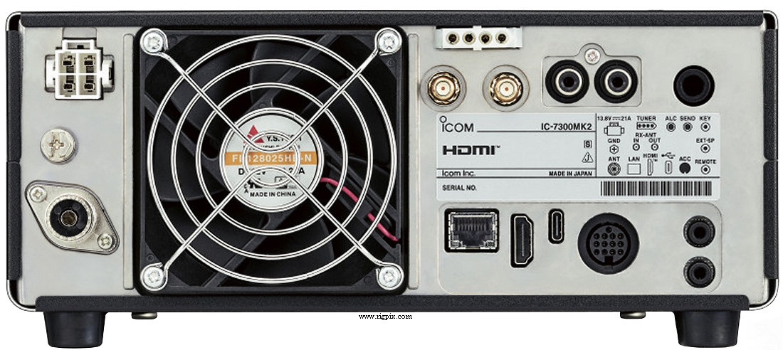 A rear picture of Icom IC-7300MK2 / IC-7300MKII