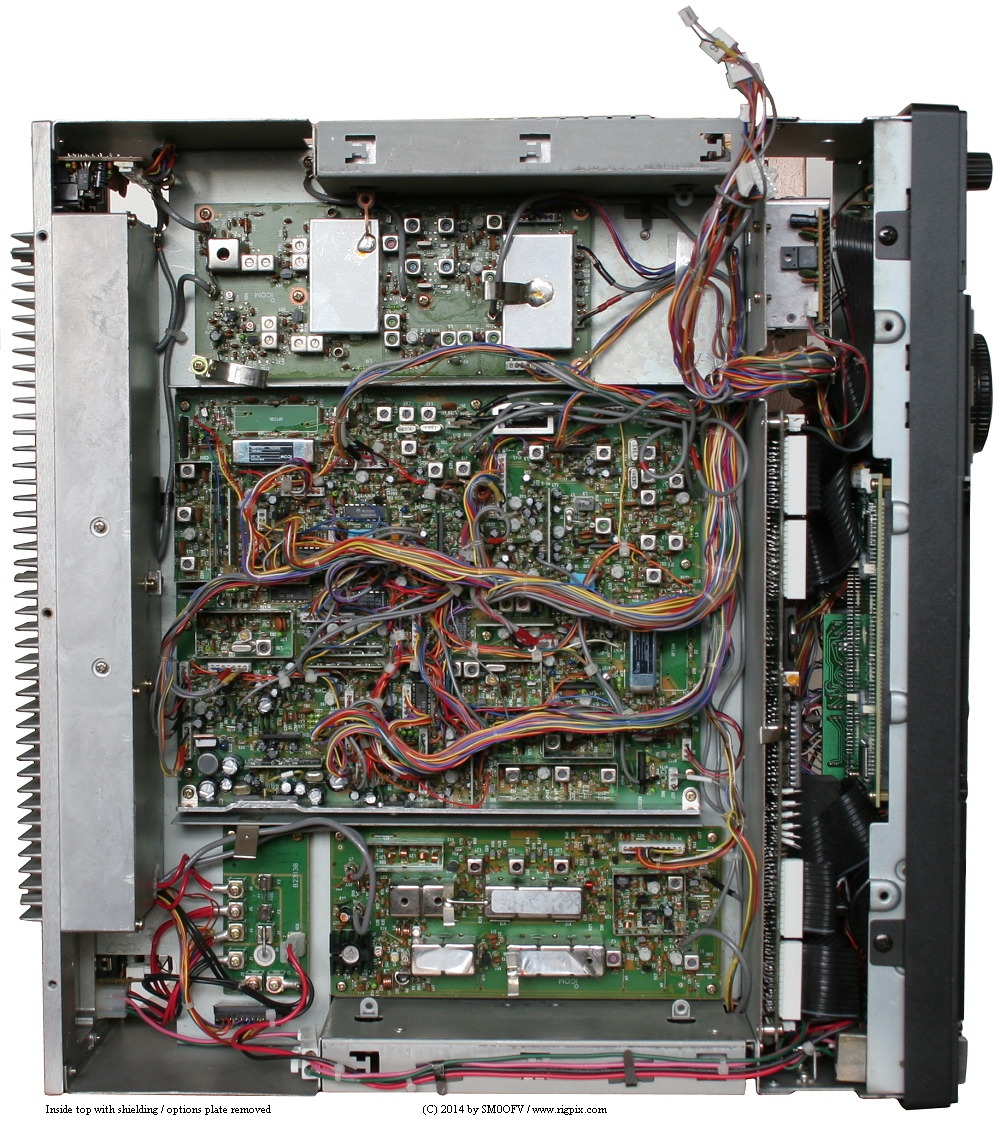 An inside top picture of Icom IC-970H