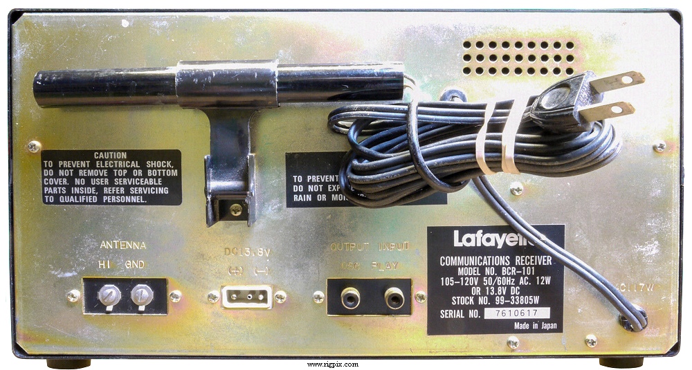 A rear picture of Lafayette BCR-101 (99-33805W)