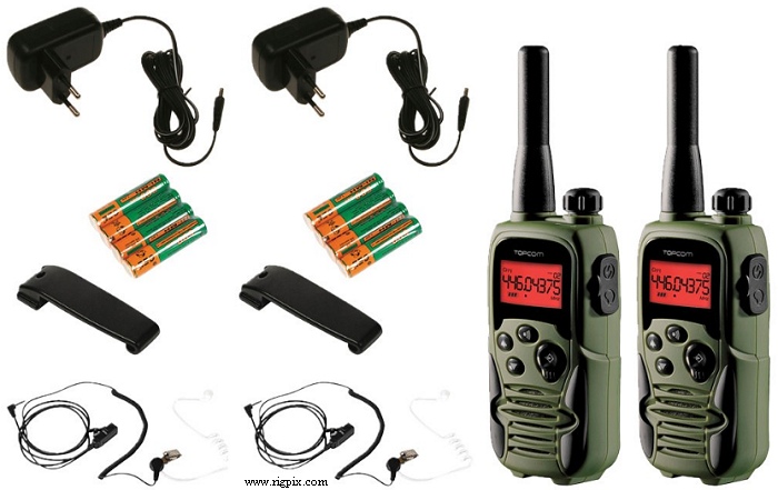 A picture of Topcom Twintalker 9500 Airsoft edition complete set