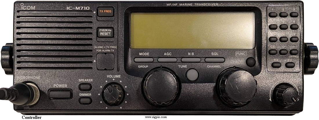 A picture of Icom IC-M710RT controller