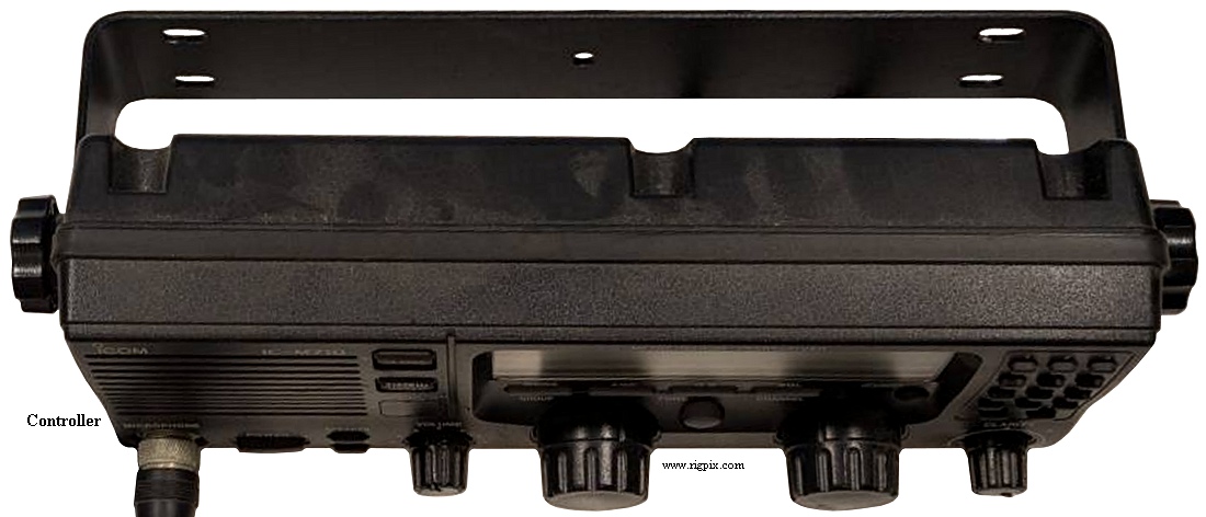 A top view picture of Icom IC-M710RT controller