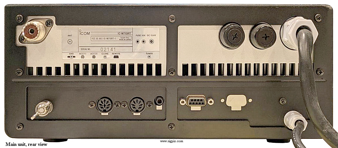 A rear view picture of Icom IC-M710RT main unit
