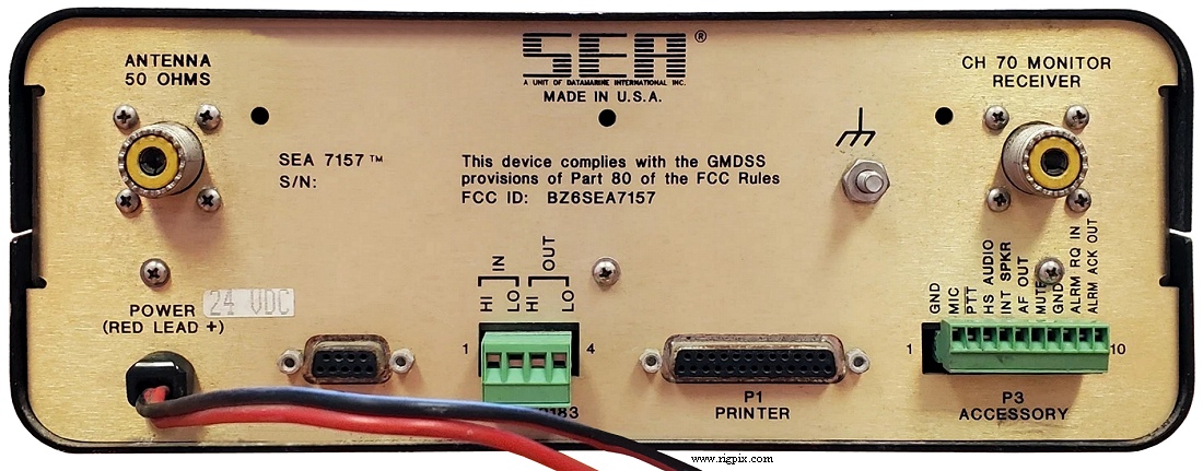 A rear picture of SEA 7157