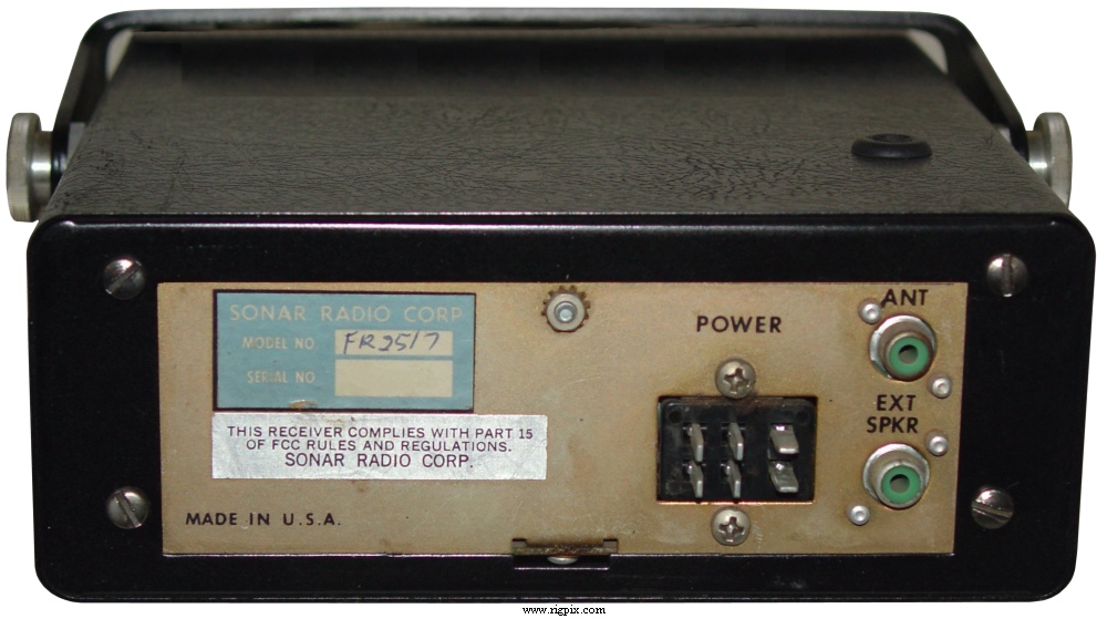 A rear picture of Sonar FR-2517