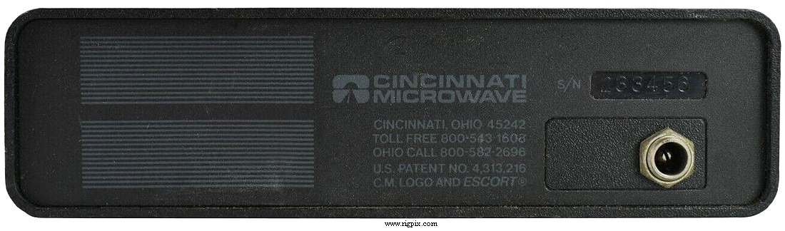 A rear picture of Escort (The original by Cincinnati Microwave Inc.)