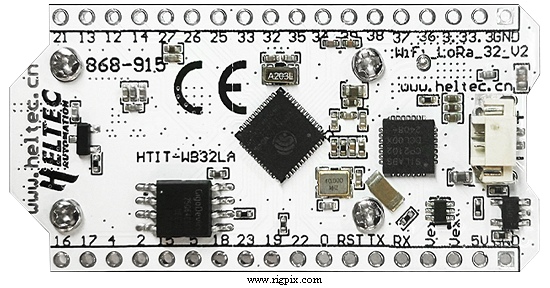 A rear picture of Heltec WiFi LoRa 32 v2 (Heltec v2)
