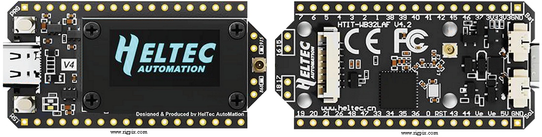 A picture of Heltec v4 Model HTIT-WB32LAF (WiFi LoRa 32 v4. UHF high-band)
