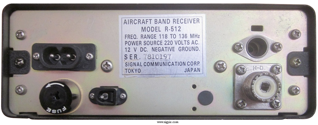 A rear picture of Signal Communication Corp. R-512