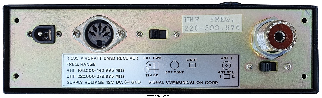 A rear picture of Signal Communication Corp. R-535 (Version 2)