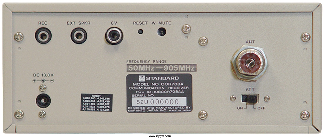 A rear picture of Standard CCR-708A (CCR708A)