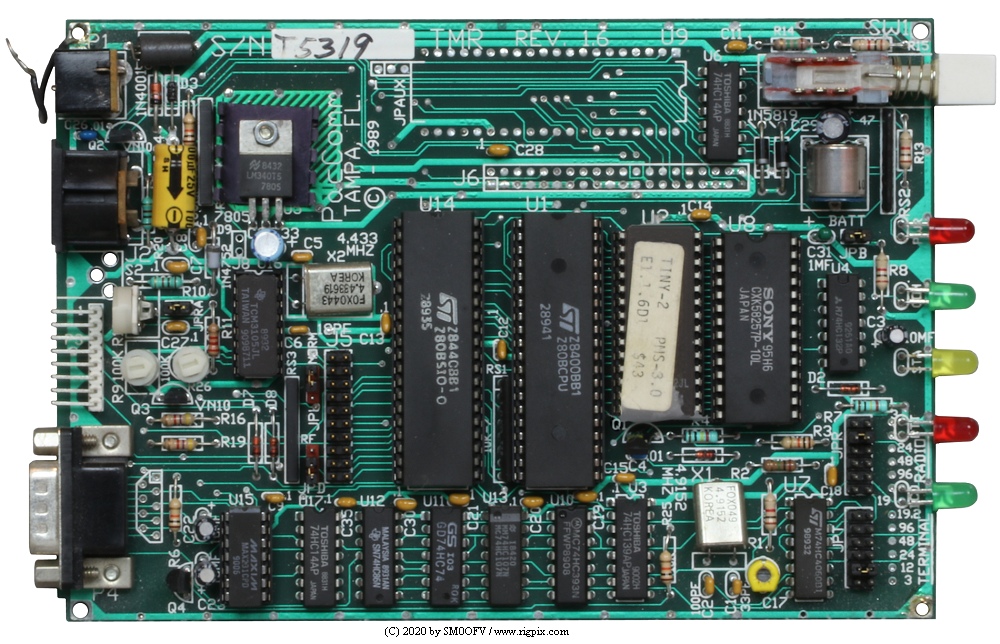 A picture of PacComm Tiny-2 PCB