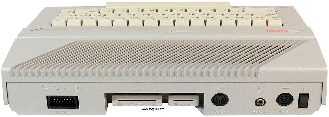 A rear picture of Atari 65 XE