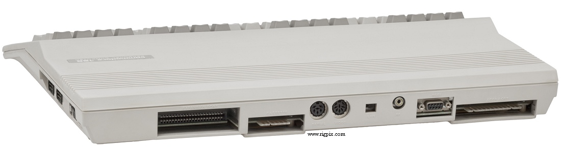 A rear picture of Commodore 128 / C-128